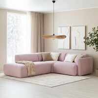 Lumo mini avokulmasohva vasen Soro 61 roosa